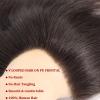0.06mm Full PU Frontal Hairpiece For Men Toupee Natural Hairline Forehead Hair Piece Patch Invisible Seamless Ultra Thin Skin PU Human Hair Toppers Replacement Black/Brown Color (#2, 3x16inch) view 3