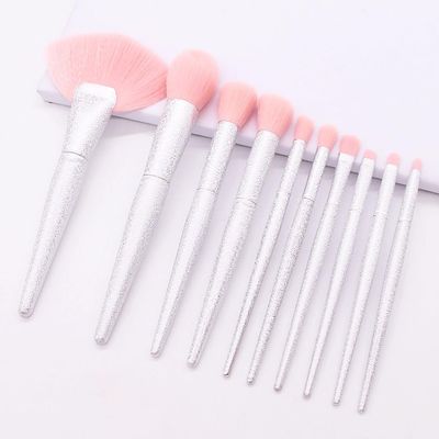 HIONJIN 10 scrub makeup brushes set, full set of powder eye shadow beauty tools