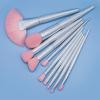 HIONJIN 10 scrub makeup brushes set, full set of powder eye shadow beauty tools view 4
