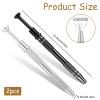 2 PCS Piercing Ball Grabber Tool Stainless Steel Jeweler Pick Up Tool Diamond Claw Tweezers 4 Claw Gem Picker Tool Pink Chip Pick for Small Parts Pickup (Black & Silver) view 2