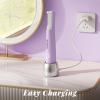 Galtxen Sonic Dermaplaning Tool for Women, Rechargeable Face Dermaplane Razor Sonic Edge Technology for Facial Hair, Exfoliating and Peach Fuzz, 10 Refill Blades Purple view 4