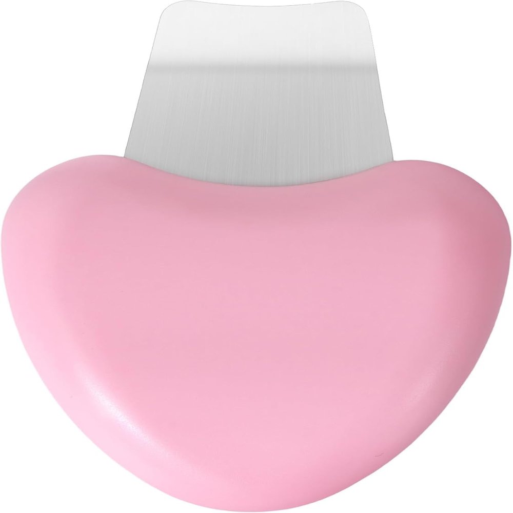 FAFUBOTIF 1-Piece Blackhead Remover Tool, Silicone Facial Tool for Deep Cleansing, Nose Blackhead Remover for Women Men -Heart-Shaped - Pink