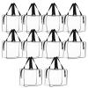 10 PCS Large Clear Makeup Cosmetic Organizer Bag, Plastic PVC Tote Bags with Zipper Handle, Portable Waterproof Transparent Handbag Purse Travel Luggage Pouch view 1