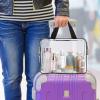 10 PCS Large Clear Makeup Cosmetic Organizer Bag, Plastic PVC Tote Bags with Zipper Handle, Portable Waterproof Transparent Handbag Purse Travel Luggage Pouch view 4