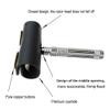 MEEBOY Handmade leather Double Satety Edge Razor Head Protective Sheath For men, Leather Shaving Travel Cover Fits Most Safety Razors (Black) view 3