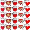 25 PCS Bride Of Chucky Tattoo Heart, Tiffany Costume Bride Of Chucky Temporary Tattoos For Women Girls, Fake Chucky Heart Tattoo Stickers, Halloween Accessory Zombie Chucky Makeup Kit view 1