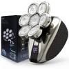 7D Head Shavers for Bald Men, Water Proof Electric Razor for Men with LED Display, Detachable Wet/Dry Anti-Pinch Head Shavers, Shaving Grooming Kit for Balder, Perfect for Home & TravelBlack view 1