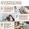 7D Head Shavers for Bald Men, Water Proof Electric Razor for Men with LED Display, Detachable Wet/Dry Anti-Pinch Head Shavers, Shaving Grooming Kit for Balder, Perfect for Home & TravelBlack view 4