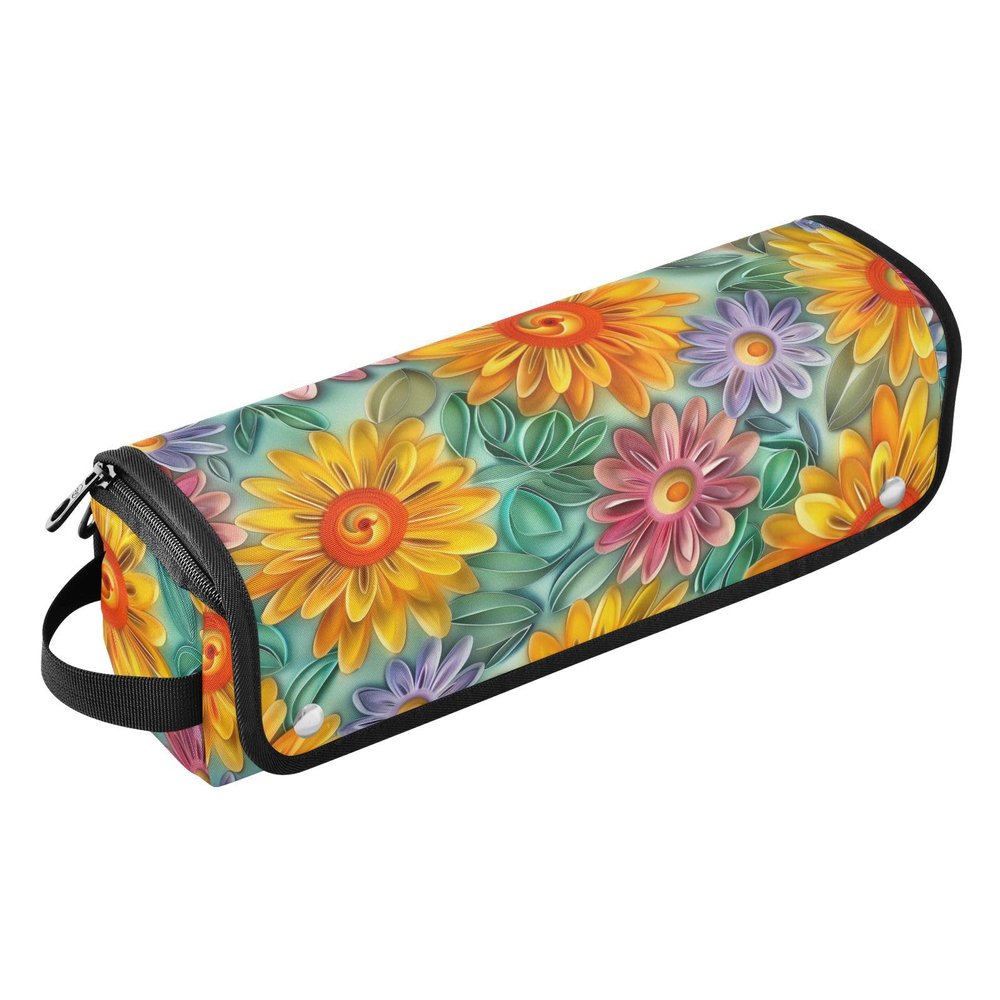 2 in 1 Hair Tools Organizer with Heat Resistant Mat Removable Hair Styling Accessories Organizer for Flat Irons, Straighteners, Curling Irons, Flower Travel Bag for Hair Tools