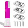KmaxShip Sonic Dermaplane Razor for Women Face, Women Facial Exfoliation & Peach Fuzz Removal Device with 12 Blades & 4 Exfoliation Tips, Electric Sonic Smooth Dermaplaning Tool, 3 Speeds view 1