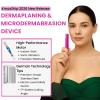 KmaxShip Sonic Dermaplane Razor for Women Face, Women Facial Exfoliation & Peach Fuzz Removal Device with 12 Blades & 4 Exfoliation Tips, Electric Sonic Smooth Dermaplaning Tool, 3 Speeds view 2