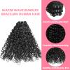 100% Virgin Human Hair Water Wave Bundles 16 18 20 22 12A Brazilian Curly, Unprocessed Remy Natural Black Wet and Wavy Extensions view 2