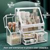 Haoh Glass Makeup Organizer Multi-Functional with Pearl Makeup Organizer with Drawers for Bathroom Vanity Organizer Skincare Lipstick Brushes view 2