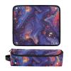 2 in 1 Hair Tools Organizer and Heat Resistant Mat Waterproof Flat Curling Irong Travel Organizer for Flat Irons, Straighteners, Curling Irons, Vibrant Wave Pattern Travel Bag for Hair Tools view 3