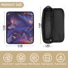 2 in 1 Hair Tools Organizer and Heat Resistant Mat Waterproof Flat Curling Irong Travel Organizer for Flat Irons, Straighteners, Curling Irons, Vibrant Wave Pattern Travel Bag for Hair Tools view 4