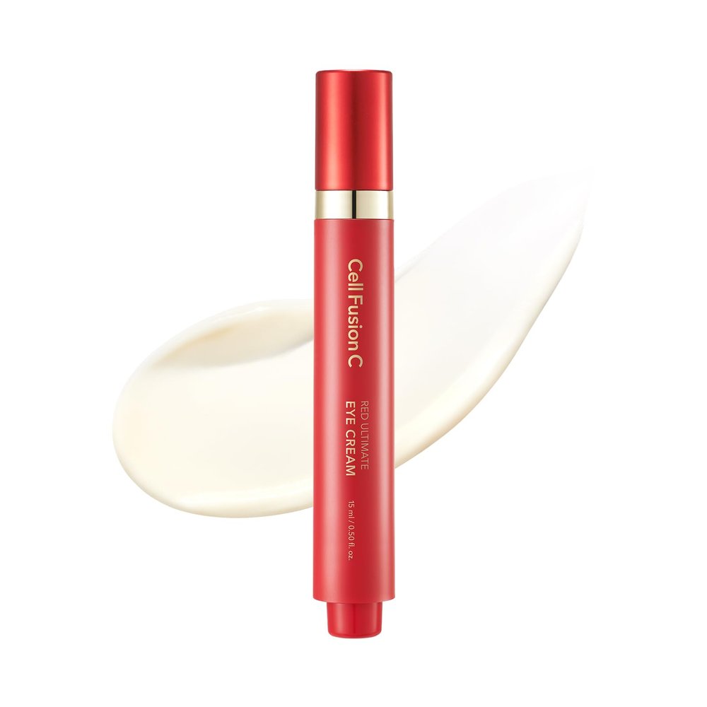 Cell Fusion C Red Ultimate Eye Cream with Retinal, Dual Peptide, Cooling Roll-On for Depuffing & Lifting, Fine Lines and Loss of Firmness, 0.5 fl.oz. / 15ml