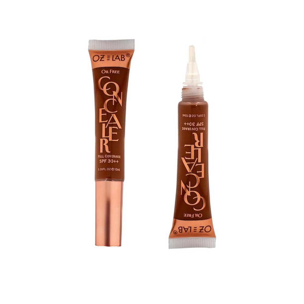 Oz Lab Beauty Hide and Chic Liquid Concealer  Espresso (HC-12)  Deep Skin Tone, Full Coverage, Lightweight Matte Concealer with SPF 30++, Vegan, Cruelty-Free  0.35 fl oz / 10 ml,pack of 1