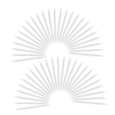 OATIPHO 50pcs Silicone Eyeliner Brush Heads Soft Tip Replacements for Makeup Compatible Eyeliner Pens Applicators