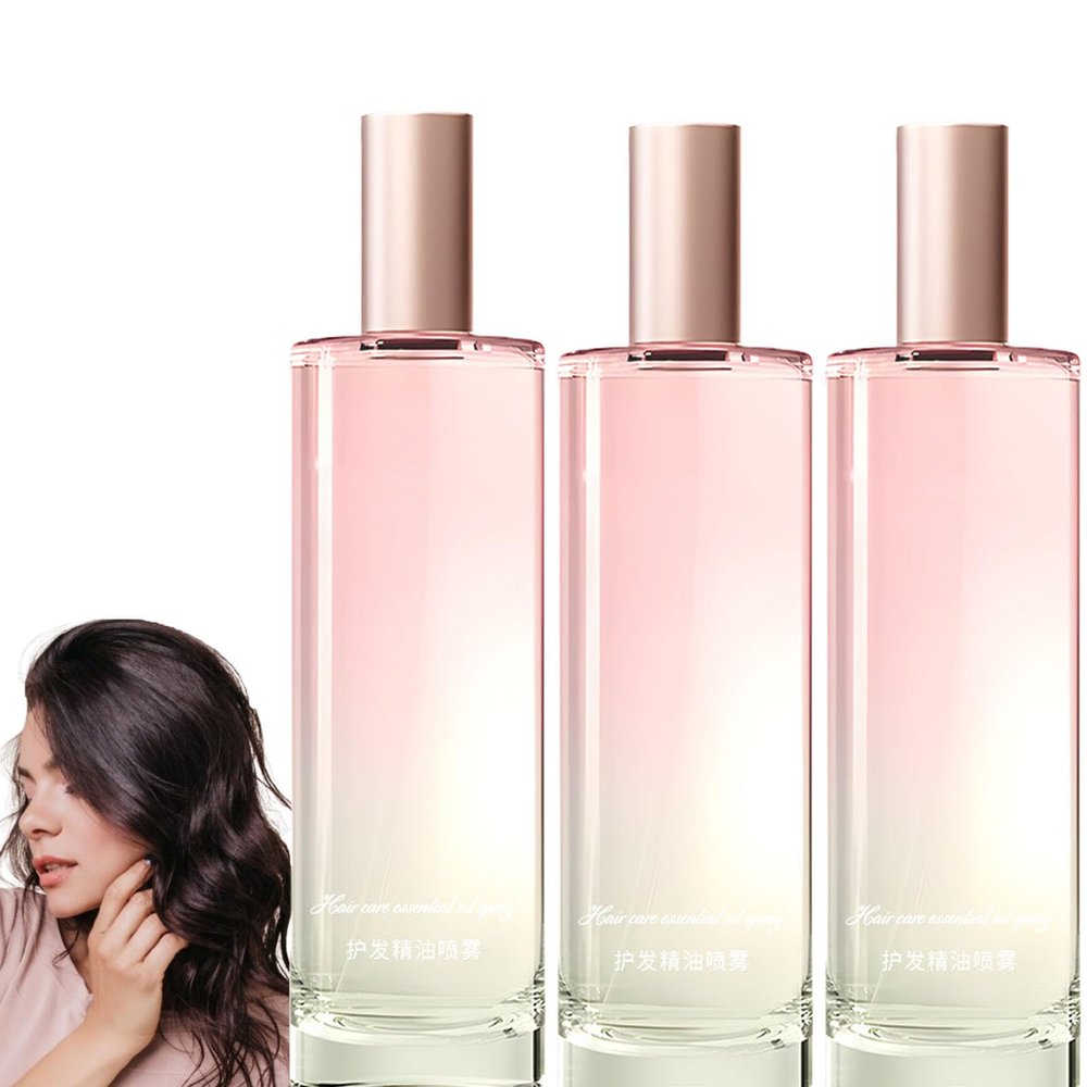 Anti-Frizz Hair Conditioner Spray, Hair Essential Oil Spray, Leave-in Conditioner Spra-y for All Natural Hairs, Hydrating & Moisturizing for Frizzy, Dry, Damaged Hairs, Adds Shine (3Pcs)