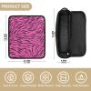 2 in 1 Hair Tools Organizer with Heat Resistant Mat Heating Tools Travel Bag Organizer for Curling Iron Straightener Flat Hair Dryer, Animal Skin Leopard Purple Black Trave Case for Women view 4