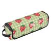2 in 1 Hair Tools Organizer and Heat Resistant Mat with Zipper Large Hair Straigheners Travel Case for Curling Iron Straightener Flat Hair Dryer, Red Strawberries Travel Accessory view 1