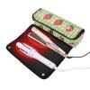 2 in 1 Hair Tools Organizer and Heat Resistant Mat with Zipper Large Hair Straigheners Travel Case for Curling Iron Straightener Flat Hair Dryer, Red Strawberries Travel Accessory view 2