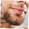 FOYTOKI 1 Set Stainless Steel Beard Shears Kit with Comb and Storage Bag for Home Barbershop Grooming Silver Durable Trimming Scissors for Men Beard Care view 2
