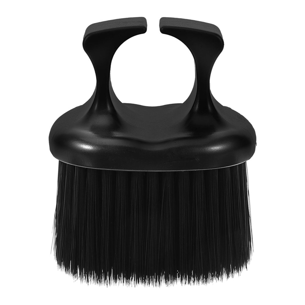 GALPADA Barber Neck Duster Brush Vintage Hair Cleaning Tool for Barbers Ergonomic Design Ring Handle for Neck Hair and Cutting Lightweight and Easy to Use