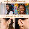 100 Pcs Hair Gold Cuffs Gold Dreadlocks Beads Adjustable Hair Braid Rings Clips Dread Locks Hairs Braiding Metal Jewelry for Braids Women Hairs Clips Decoration Accessories Festival Gifts view 4