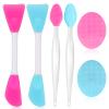 6pcs Face Mask Applicator, Silicone Face Brush Set, Pore Brush, 2Pcs Pore Cleaning Brush 2Pcs Exfoliating Lip Brushes 2PCS Face Mask Brushes Skin Care Tool, Blackhead Face Exfoliator Skin Care Tool view 1