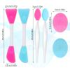 6pcs Face Mask Applicator, Silicone Face Brush Set, Pore Brush, 2Pcs Pore Cleaning Brush 2Pcs Exfoliating Lip Brushes 2PCS Face Mask Brushes Skin Care Tool, Blackhead Face Exfoliator Skin Care Tool view 2