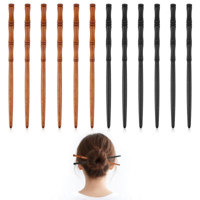 12Pcs Chopsticks for Hairs Wood Hair Pin Bamboo Hair Sticks for Long Hairs Women Japanese Hairr Pin for Buns Chinese Hairpin Accessories