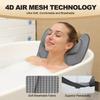 Extra Long Thick Full Body Bath Pillow for Tub with Lumbar Pillow- Luxury 4D Air Mesh Bathtub Pillow with Head, Shoulder & Back Support, Non-Slip Bath Cushion with Suction Cups, Fits All Tubs-Gray view 2