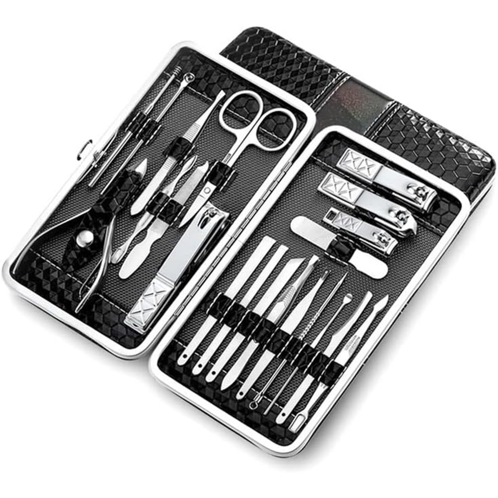 LBGMEIG Portable Manicure Set Personal Care Pedicure Set Beauty Set Professional Nail Care Tools with Luxurious Travel Case