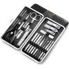 LBGMEIG Portable Manicure Set Personal Care Pedicure Set Beauty Set Professional Nail Care Tools with Luxurious Travel Case view 1