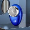 NinthAvenue Basics Compact Electric Shaver with Detachable Head, Portable Beard Trimmer for Home and Travel Use, Blue view 2