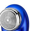 NinthAvenue Basics Compact Electric Shaver with Detachable Head, Portable Beard Trimmer for Home and Travel Use, Blue view 4