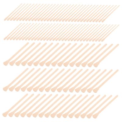 NOLITOY 200pcs Wooden Waxing Sticks for Hair Removal 88x6.5mm 125x16mm Single Use Applicators for Nose Hair Waxing Accessories