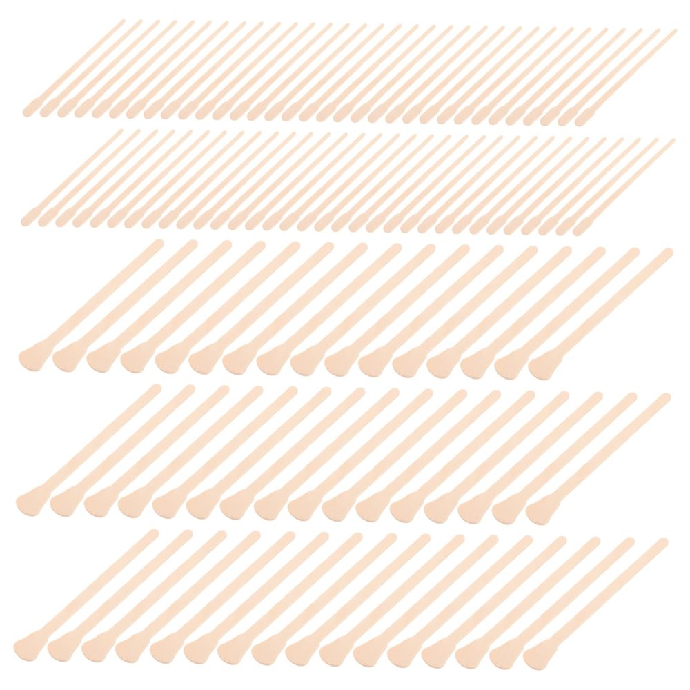 NOLITOY 200pcs Wooden Waxing Sticks for Hair Removal 88x6.5mm 125x16mm Single Use Applicators for Nose Hair Waxing Accessories