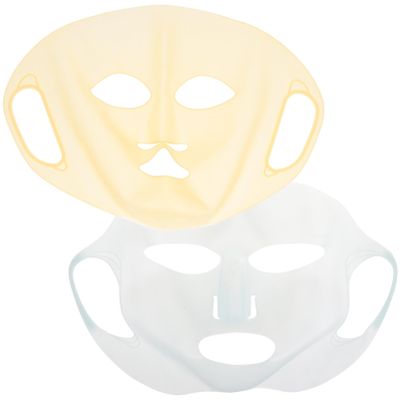 2pcs Reusable Mask Holder Silicone Face Mask Covers Beauty Mask Holder Sheet Masks Moisturization Covers Skincare Face Tool