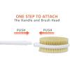 Shower Brush with Soft and Stiff Bristles,Long Handle Dual-Sided Back Scrubber Bath Brush Body Exfoliator for Wet or Dry Brushing (Extra Long Green) view 4