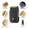 Supercap - Electric Foil Shaver for Men, Portable Electric Razor with Double Floating Blade, 3 Speeds, USB Rechargeable, LED Display, Waterproof (Black) view 3