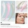 Beavorty 6pcs Stainless Steel Eyebrow Razors for Women Portable Facial Shaver Durable Eyebrow Trimming Tool in White Pink Green for Travel Daily Grooming view 2