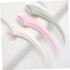 Beavorty 6pcs Stainless Steel Eyebrow Razors for Women Portable Facial Shaver Durable Eyebrow Trimming Tool in White Pink Green for Travel Daily Grooming view 3