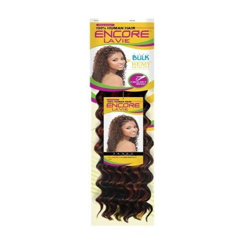 Janet Collection Human Hair Quality Premium Fiber Encore Lavie New Deep Bulk 18" (3PCPINKISH)