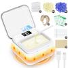 FullWoyi Nose Wax Kit Women Men,Nose Hair Waxing Kit with Adjustable LED Display,Ear Hair Removal Kit for Men 100 g Wax 70 Applicators,Constant Temp,USB Heated,Pocket-Size,White view 1