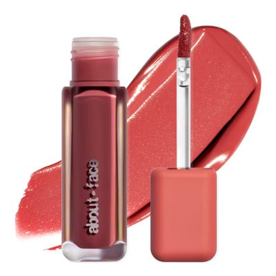 about-face Blur Matte Lip Plump  Soft-Matte Liquid Lipstick with Plumping Effect  Hydrating, Vegan, Cruelty-Free, Clean Beauty  0.2 oz (Coquette - Rosy Peach)