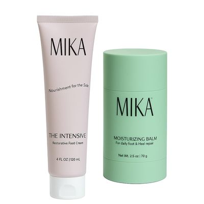 Mika Vie Foot Care Bundle | Urea Foot Cream + Moisturizing Foot Balm Stick | Treats Dry Cracked Heels | Exfoliates, Hydrates & Softens | Vegan, Paraben & Phthalate Free.