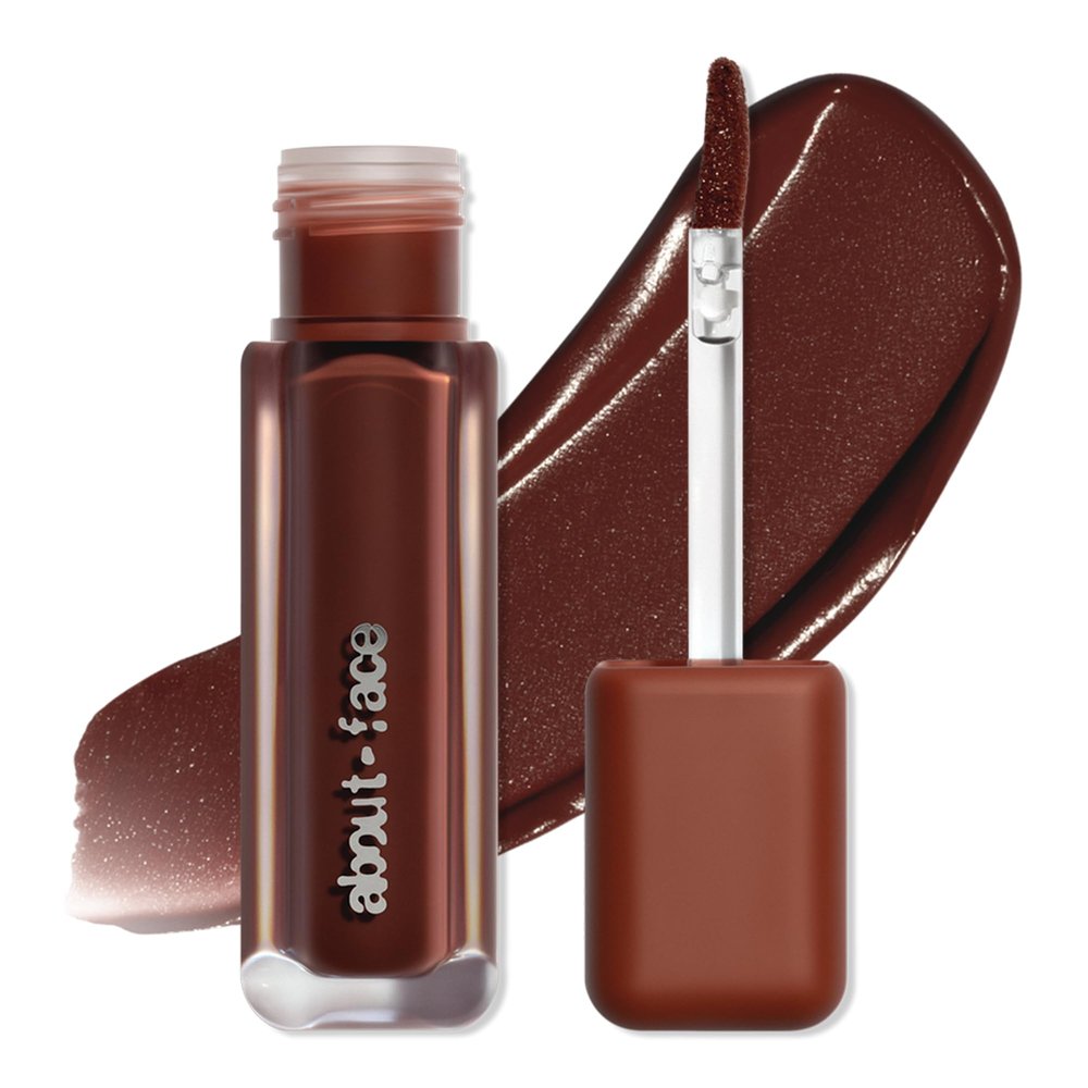 about-face Blur Matte Lip Plump Soft-Matte Liquid Lipstick with Plumping Effect Hydrating, Vegan, Cruelty-Free, Clean Beauty 0.2 oz (Opulent - Rich Mahogany)