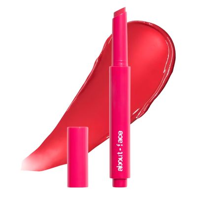 aboutface Cherry Pick Lip Color Butter  High-Shine, Hydrating Lip Balm with Pomegranate Flower Extract & Cherry Butter  Vegan, Cruelty-Free, Clean Beauty  0.06 oz (Watermelon Take Flamingo Pink)